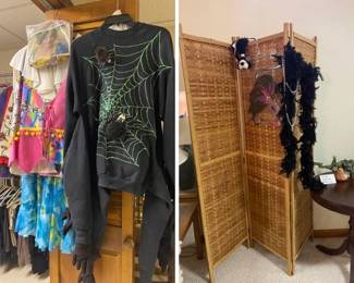 Custom made costumes including Mimi from the Check out this great wood woven slat room divider along with custom made costumes - Mimi from the Drew Carey Show, a large spider with moveable arms, boas and more!