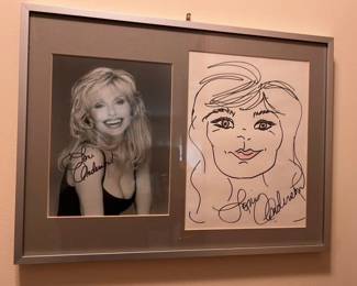Loni Anderson signed artwork