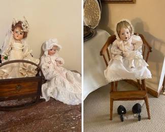 Antique Kestner Hilda bisque doll or Antique Madam Alexander bride doll, Hamilton Collection vintage style doll