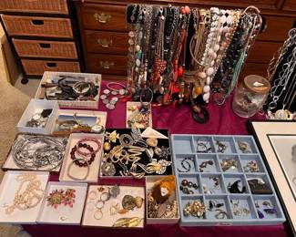 Variety of costume jewelry including Chico's items and a couple of Don Drumm pieces