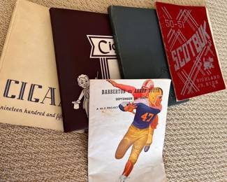 Barberton Cigam yearbooks, programs and other memorabila