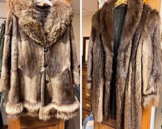 Two beautiful vintage fur coats available - not sure which one is my favorite - they are both beautiful