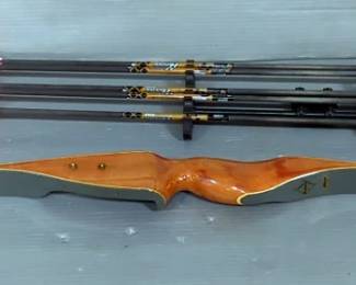 Browning Wasp Recurve Bow, 53" Unstrung, Maxima Hunter And Expedition Hunter Gold Tip Arrows With Practice Tips, And Octane Quive