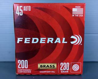 Federal .45 Auto Ammo, Approx 200 Rounds, Local Pickup Only