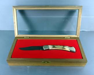 Buck Collector's Club 3.5" Folding Blade Knife, Model 110DM, 1 Of 260, #585 With COA And Display Box