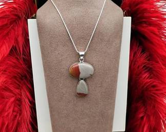 Double Drop Pendant Noreena Jasper Necklace  Tested