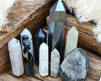 Crystal Points  Towers  Hematite  Rainbow Moonstone  Black Tourmaline  More