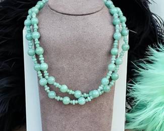  02 Jade 14kt WW Necklace  96.39 Grams