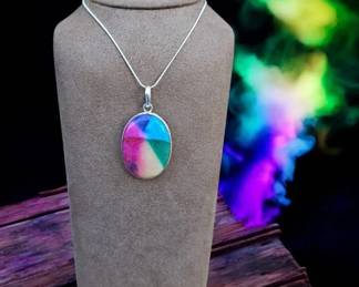 Rainbow Solar Quartz Necklace  Tested