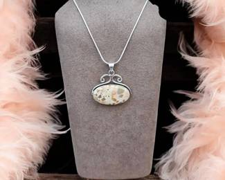 Oval Asteroid Jasper Necklace  Tested