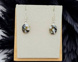 White Buffalo Turquoise Earrings  Tested