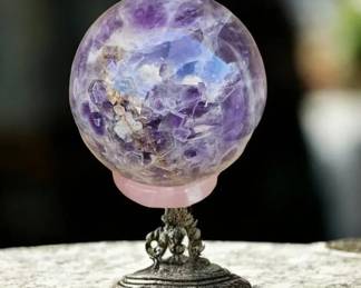 Amethyst Sphere Ball  1 Pound 11 Oz