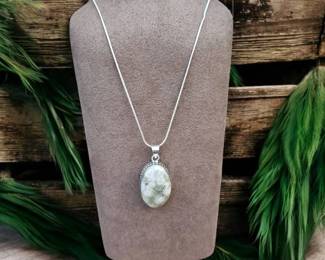Oval Ocean Jasper Necklace  Tested