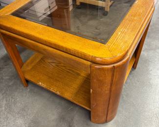 Two in tables with glass