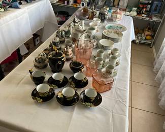 Antique cups and saucers, tea sets