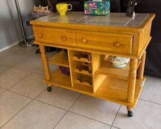 Buffet and wine rack that matches the farmerskitchen table