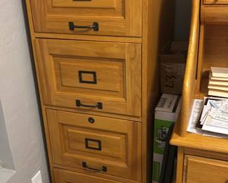 Oak file cabinet