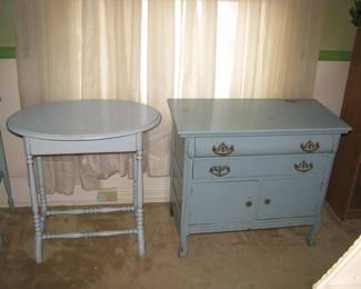 Some of the painted furniture