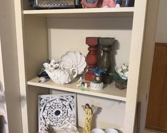 candlesticks, wall hangings, cotton, tea cups and saucers
