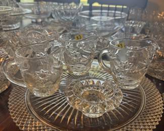 small pitchers, cake plate