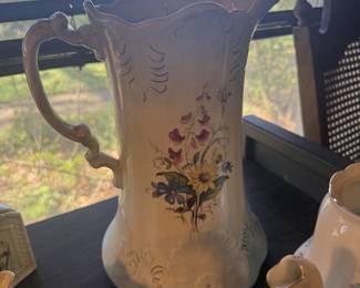 Iridescent lustreware pitcher