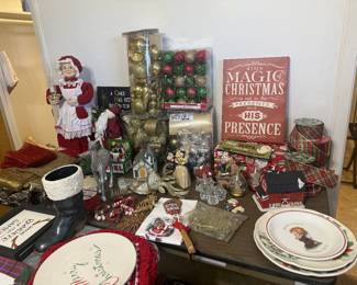 Christmas decor, ribbon and more