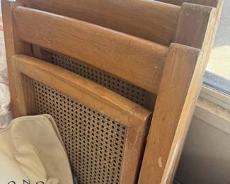 Vintage style wooden folding chairs