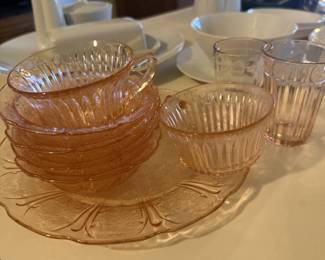 Anchor Hocking "Queen Mary" Pink depression glass 