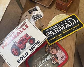 Various vintage advertising signage