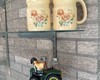 floral mugs, farm decor