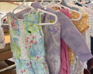 Lots of baby and toddler clothes, shoes and toys