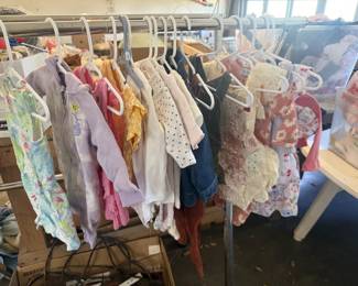 Lots of baby and toddler clothes, shoes and toys