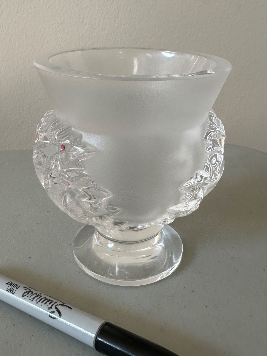 Lalique crystal vase