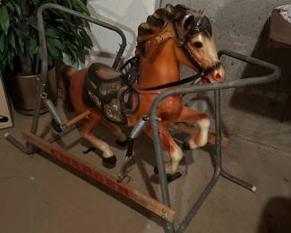 Vintage Charger spring rocking horse