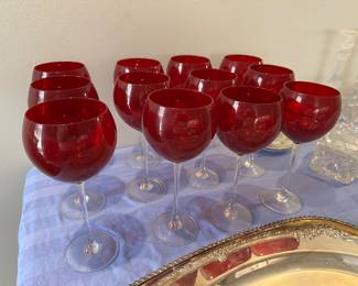 Lenox ruby balloon glasses