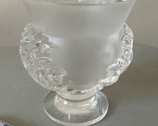 Lalique crystal vase