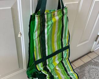 Vintage Marshall Fields rolling bag tote