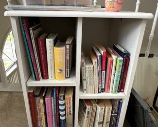 Books and small shelving unit