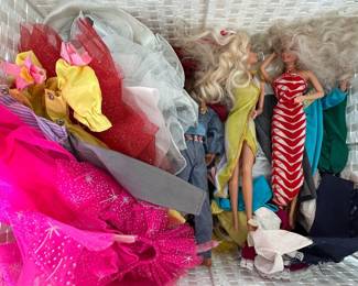 Barbies and Barbie clothes