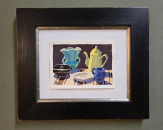 Peggy Kroll Roberts "Still Life With Turquoise Vase"