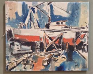 Untitled Boatyard Scene