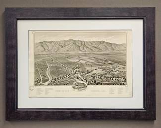 San Gabriel Vintage Map Print