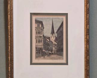 Vintage European Street Scene