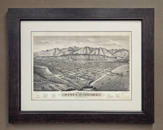 Santa Barbara Vintage Map Print