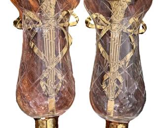 Pair of Crystal Candle Sconces