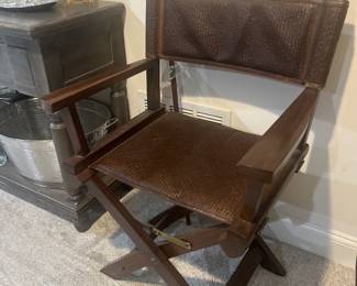 Leather collectible director style chair.