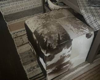 Rawhide ottoman 