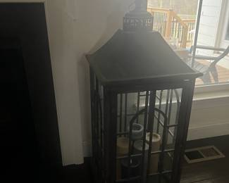 Large metal lanterns. 