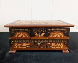 Vtg Italian Sorrento Music Jewelry Box