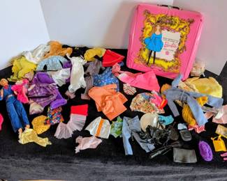1968 Barbie Case, Ken Barbie with Misc. Lot of Clothes